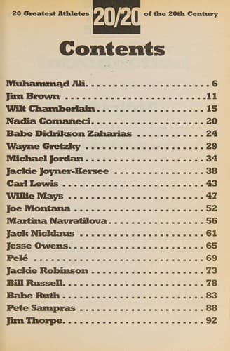 Cover image for 20 greatest athletes of the 20th century (Sports illustrated for kids books)