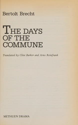 Cover image for The days of the commune