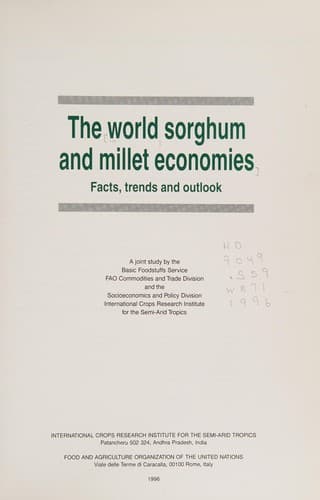 The world sorghum and millet economies