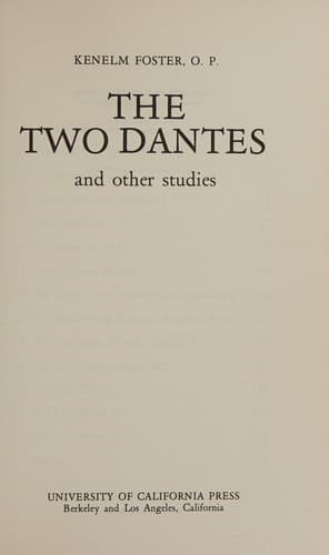Cover image for The two Dantes, and other studies
