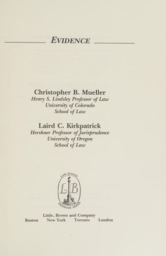 Cover image for Evidence