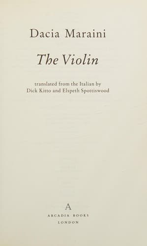 Cover image for The violin