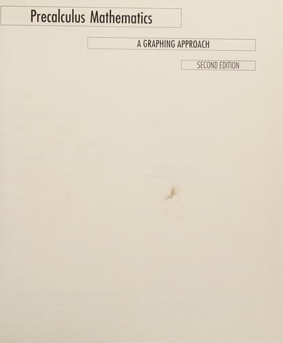 Cover image for Precalculus mathematics