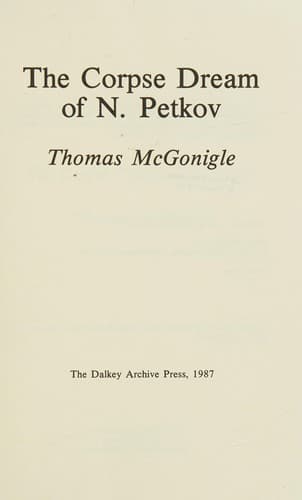 Cover image for The Corpse Dream of N. Petkov
