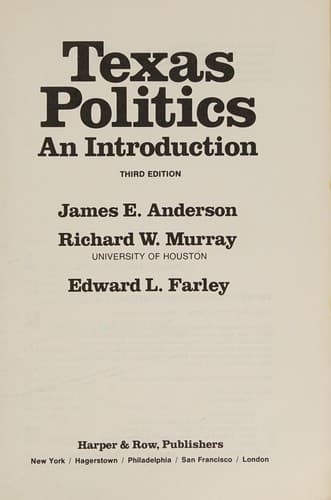 Cover image for Texas politics