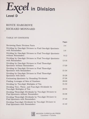 Cover image for Excel in mathematics