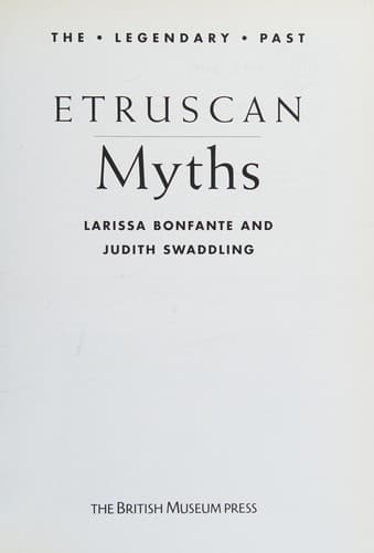 Cover image for ETRUSCAN MYTHS.
