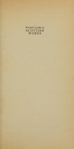 Cover image for Pocket guide to Scottish words