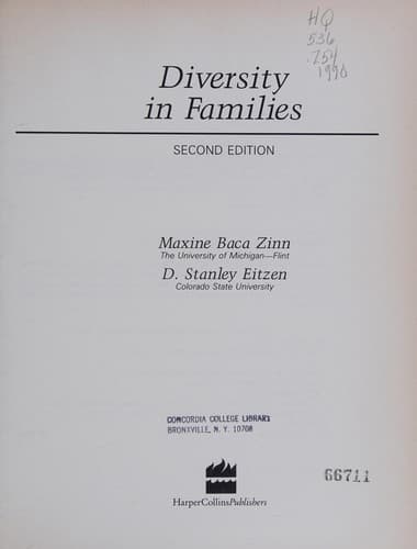 Cover image for Diversity in families