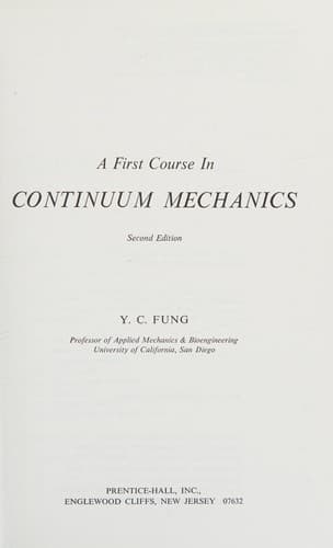 Cover image for A first course in continuum mechanics