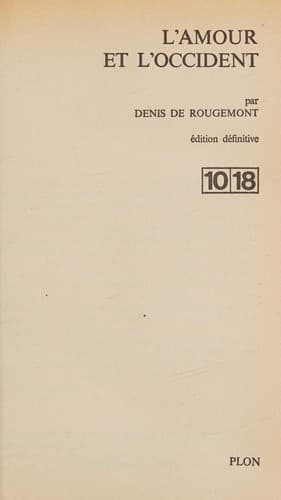 Cover image for L' amour et l'occident