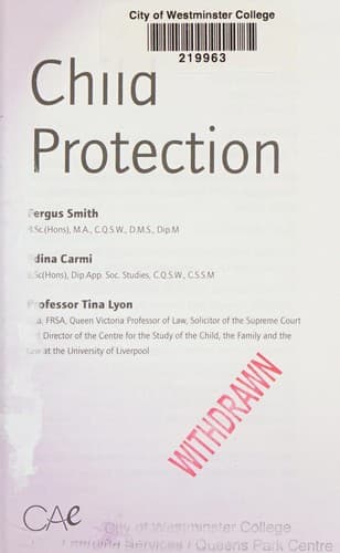 Cover image for Child protection