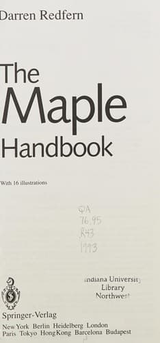 Cover image for The Maple handbook
