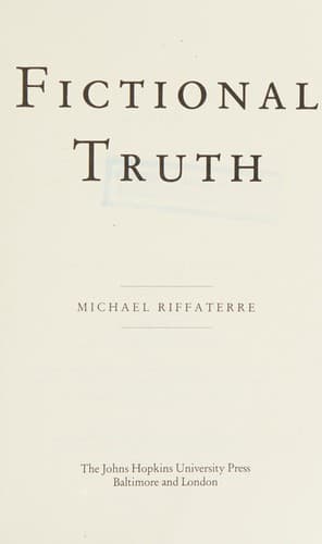 Cover image for Fictional truth