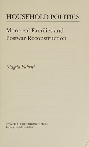 Cover image for Household politics