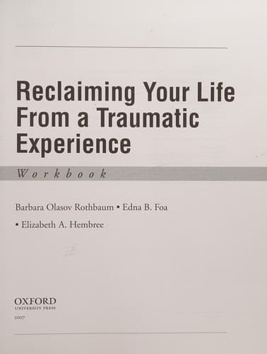 Cover image for Reclaiming your life from a traumatic experience