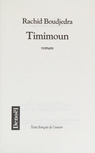 Cover image for Timimoun