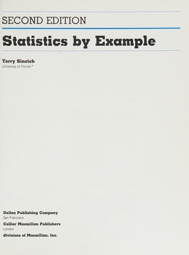 Cover image for Statistics by example