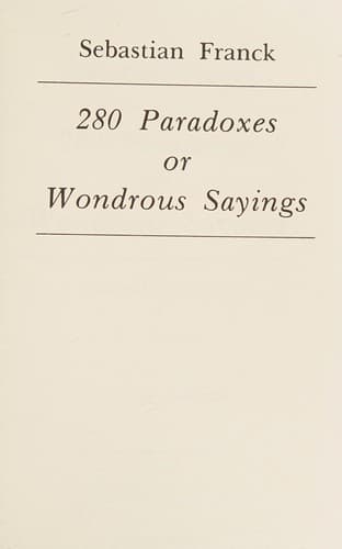 280 paradoxes or wondrous sayings