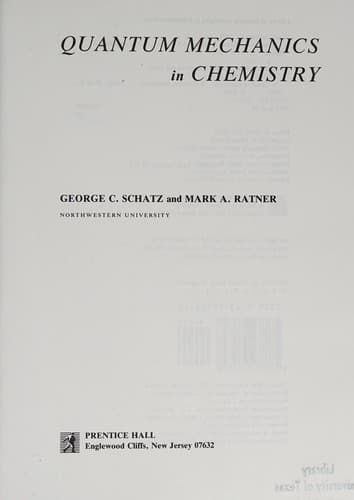 Cover image for Quantum mechanics in chemistry