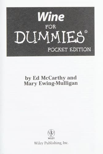 Cover image for Wine for dummies
