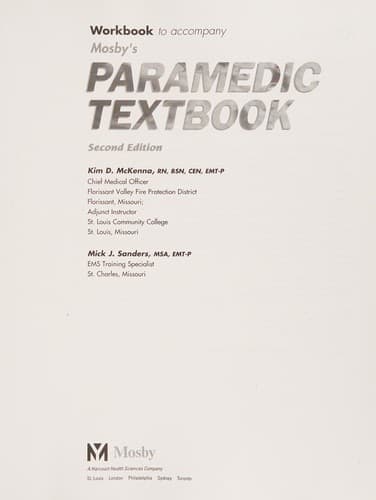 Cover image for Workbook to accompany Mosby's paramedic textbook