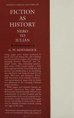 Cover image for Fiction as history