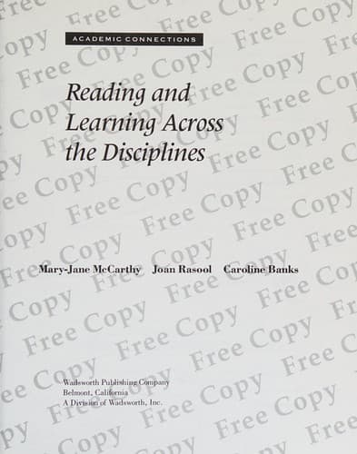 Cover image for Reading and learning across the disciplines