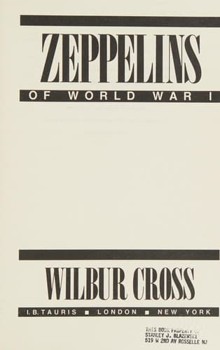 Cover image for Zeppelins of World War I
