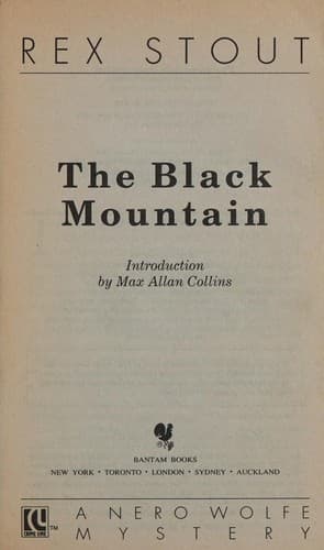 Cover image for The black mountain