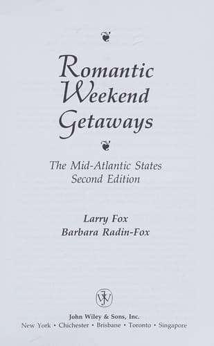Cover image for Romantic weekend getaways