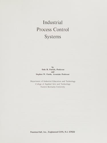 Cover image for Industrial process control systems