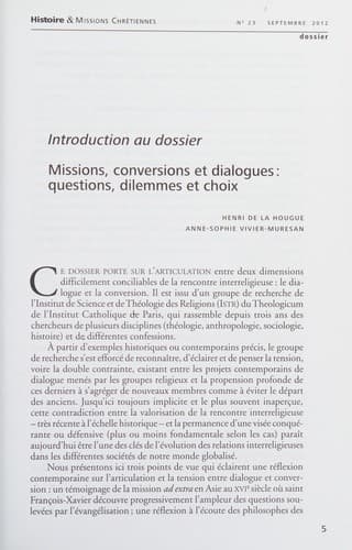 Cover image for Missions, conversions et dialogues