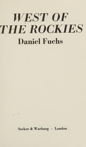 Cover image for West of the Rockies.