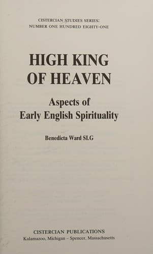 Cover image for High King of Heaven