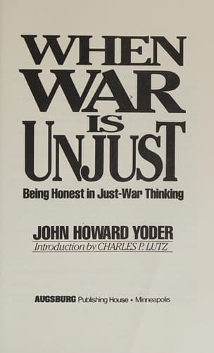 Cover image for When war is unjust