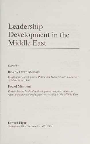 Cover image for Leadership development in the Middle East