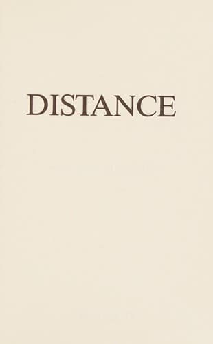 Cover image for Distance