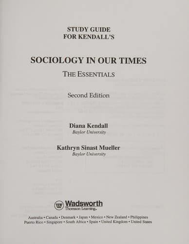 Cover image for Sociology in Our Times