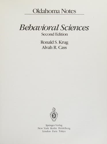 Cover image for Behavioral sciences