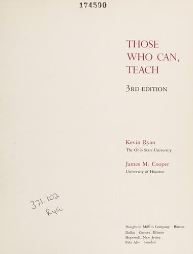 Cover image for Those who can, teach