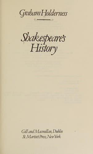 Cover image for Shakespeare's history