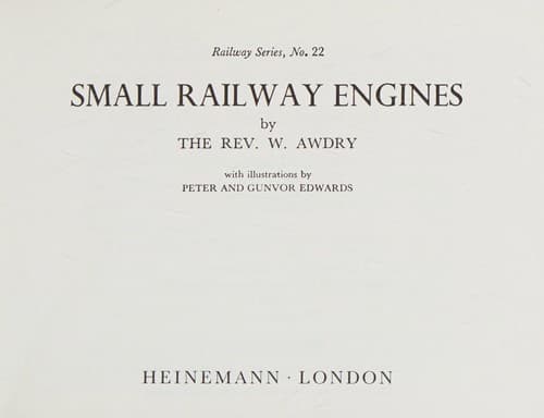 Cover image for Small railway engines