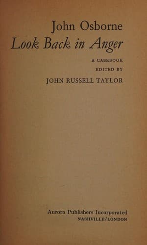 Cover image for John Osborne: Look back in anger