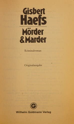 Cover image for Mörder & Marder