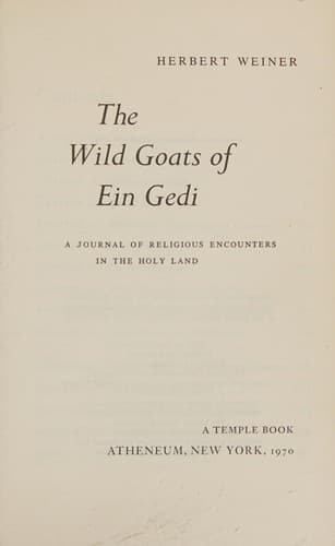 The wild goats of Ein Gedi