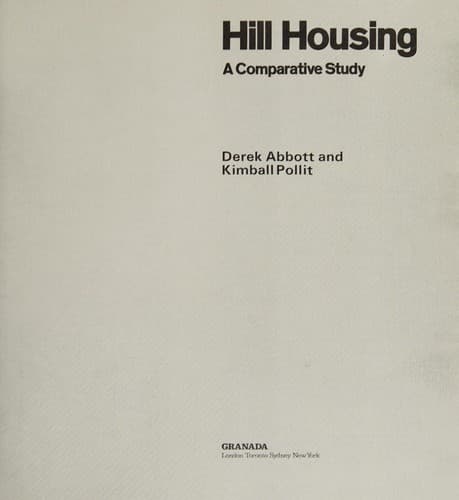 Cover image for Hill housing
