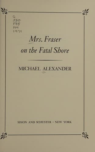 Cover image for Mrs. Fraser on the fatal shore.