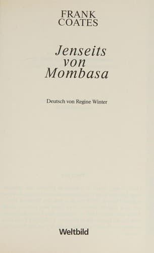 Cover image for Jenseits von Mombasa