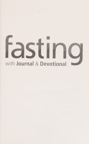 Cover image for Fasting
